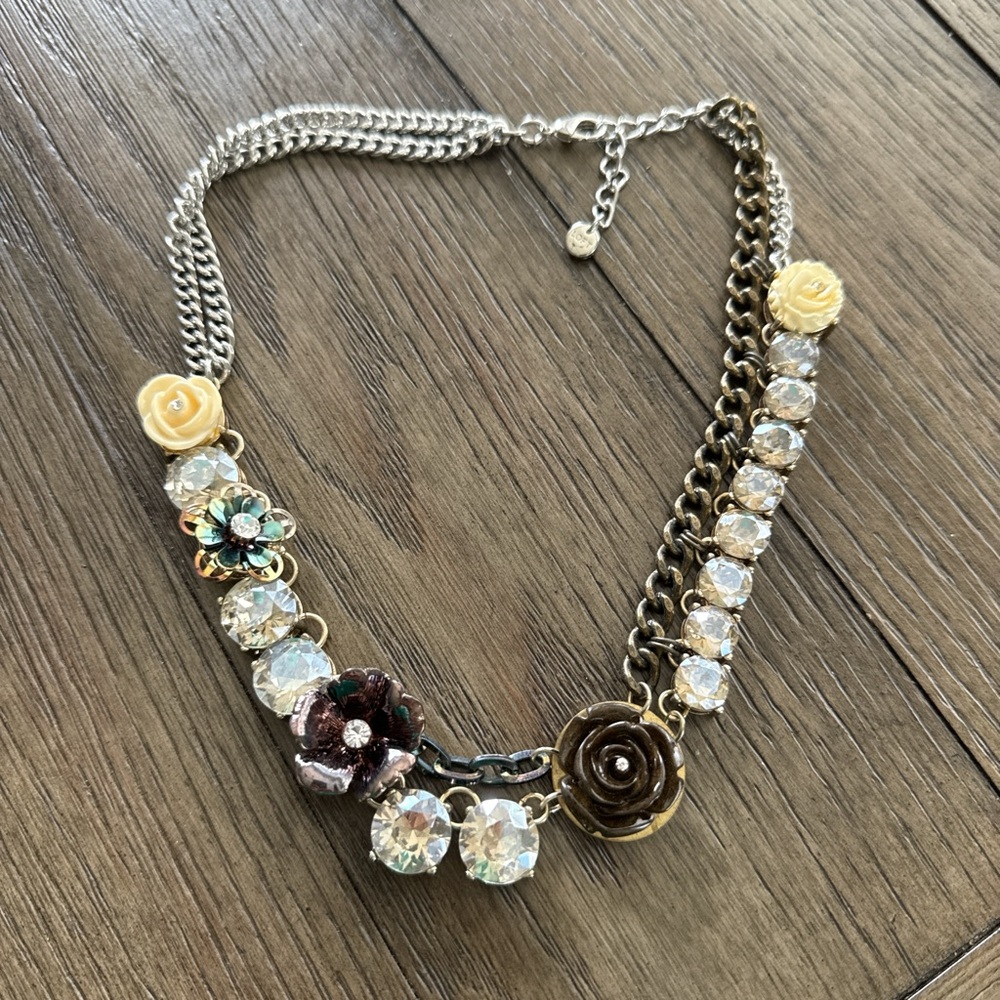 LOFT Gold and Silver Floral Necklace